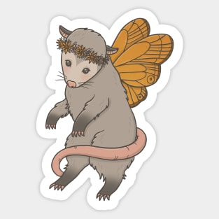 Cute Butterfly Possum Sticker